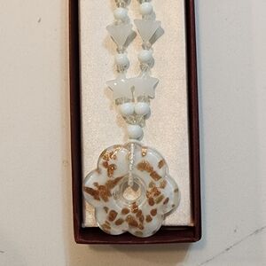 Murano Glass Vintage Necklace, 21" length.